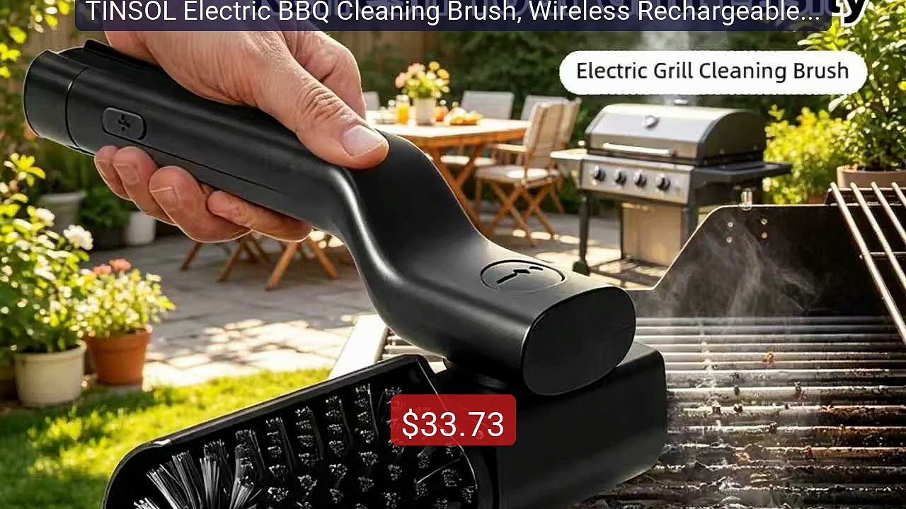 TINSOL Electric BBQ Cleaning Brush, Wireless Rechargeable Rota... -- Best Buy 2026 | Great Quality!