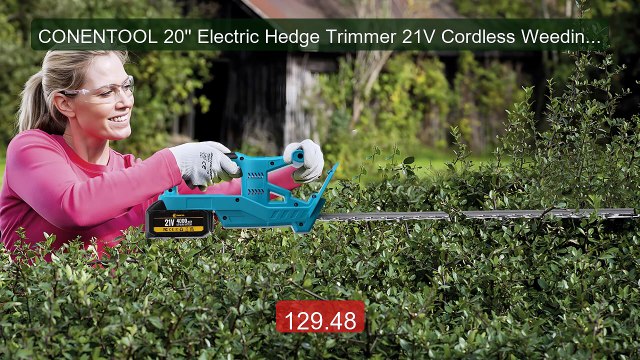 CONENTOOL 20'' Electric Hedge Trimmer 21V Cordless Weeding Pr... Amazing Value 2026 | Must Have!