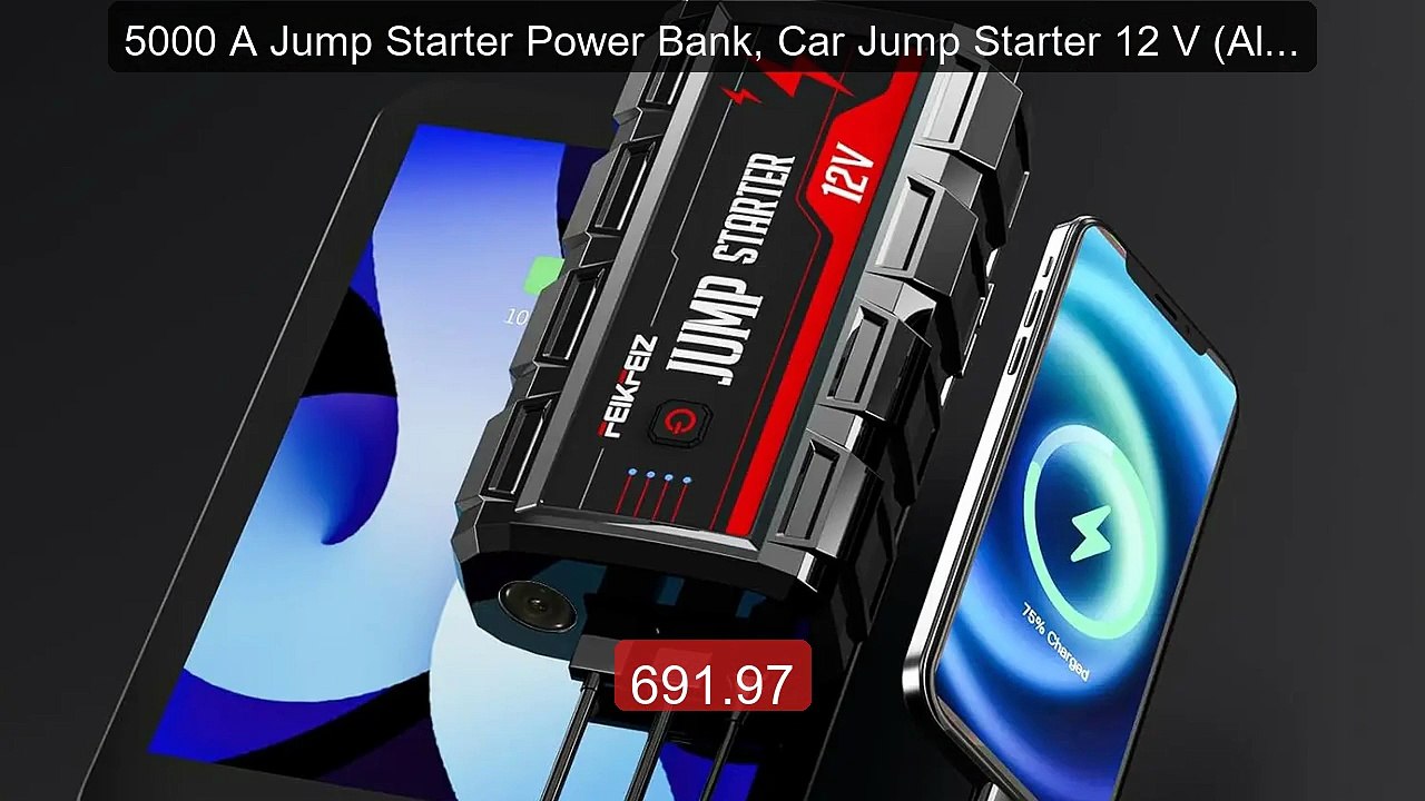 5000 A Jump Starter Power Bank, Car Jump Starter 12 V (All Pe... -- Amazing Value 2026 | Must Have!