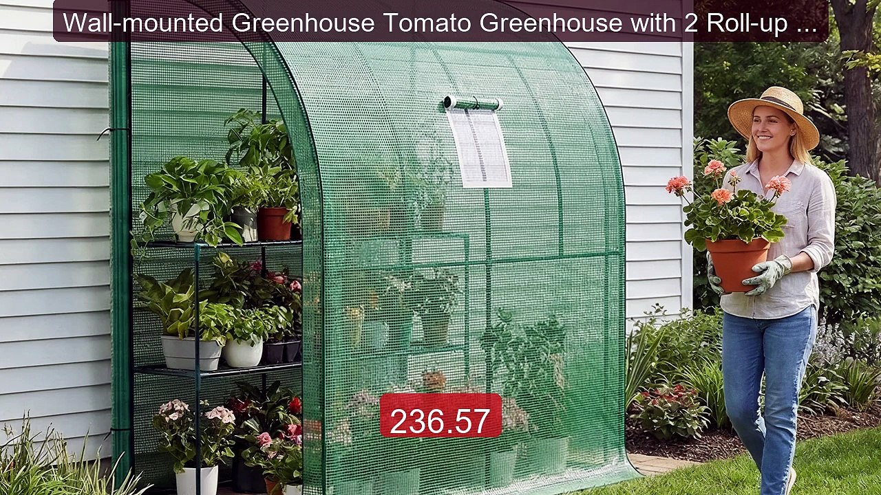Wall-mounted Greenhouse Tomato Greenhouse with 2 Roll-up Doors 200 ... -- Top Rated 2026 | Buy Now!