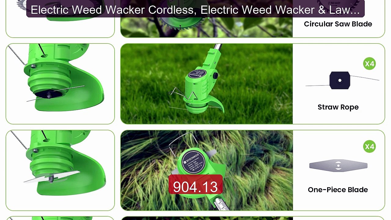 Electric Weed Wacker Cordless, Electric Weed Wacker & Lawn ... -- Top Pick 2026 | Unbeatable Price!