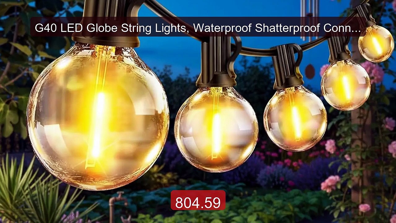 G40 LED Globe String Lights, Waterproof Shatterproof Connec... -- Top Pick 2026 | Unbeatable Price!