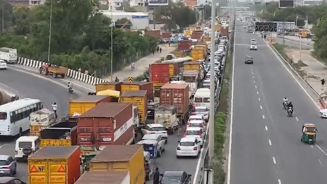 11,000-volt power line snaps on Gurugram highway, triggers 5-km traffic jam