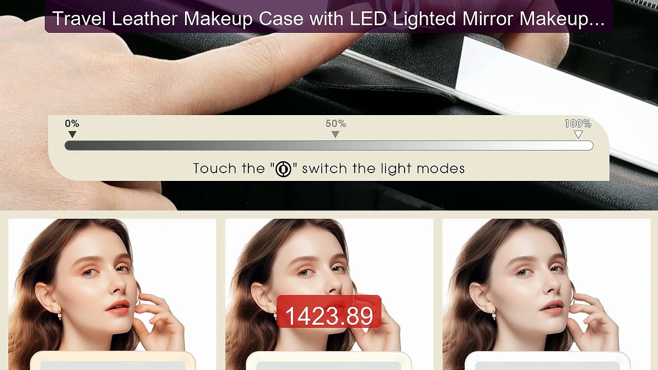 Travel Leather Makeup Case with LED Lighted Mirror Makeup B... -- Top Pick 2026 | Unbeatable Price!