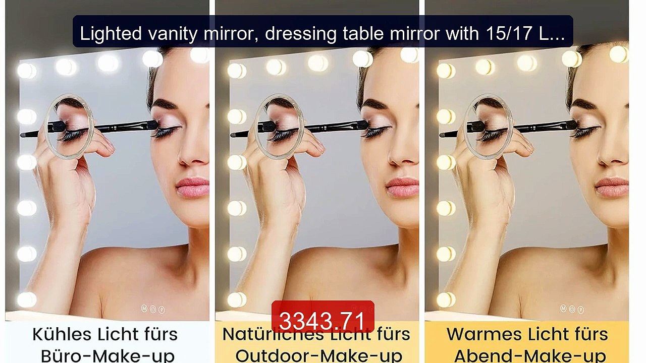 Lighted vanity mirror, dressing table mirror with 15/17 LEDs a... -- Best Buy 2026 | Great Quality!