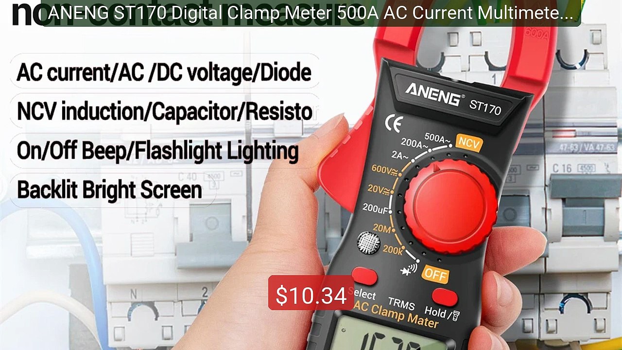 ANENG ST170 Digital Clamp Meter 500A AC Current Multimeter 1999 Cou... -- Top Rated 2026 | Buy Now!