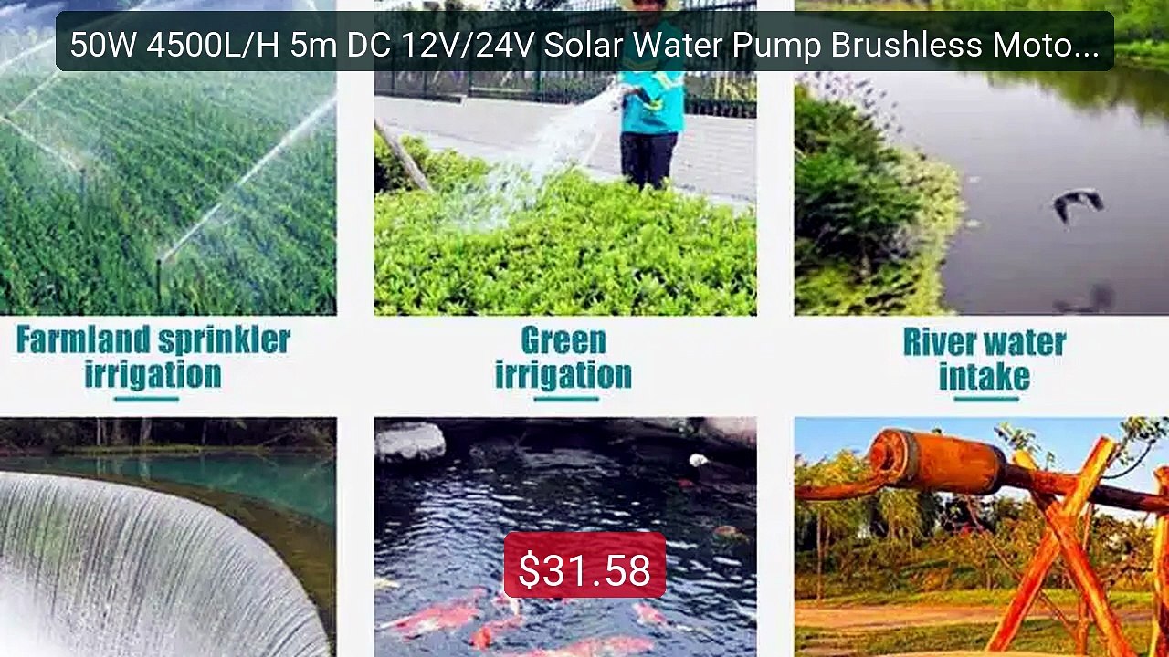 50W 4500L/H 5m DC 12V/24V Solar Water Pump Brushless Motor Water Ci... -- Top Rated 2026 | Buy Now!