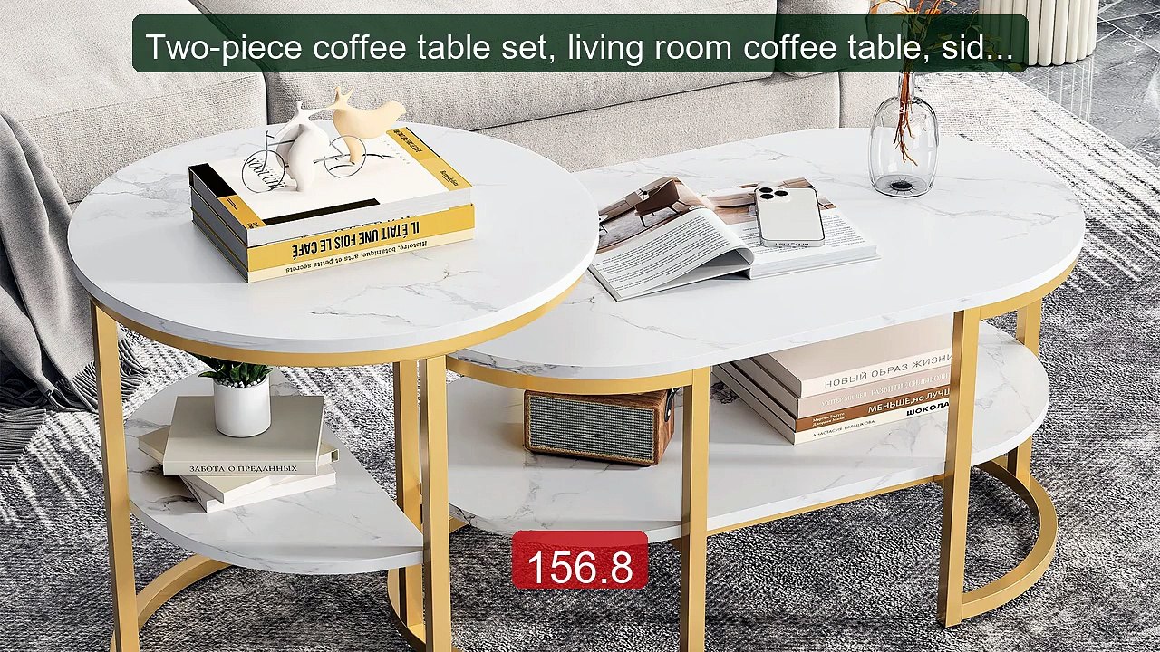 Two-piece coffee table set, living room coffee table, side ta... -- Amazing Value 2026 | Must Have!