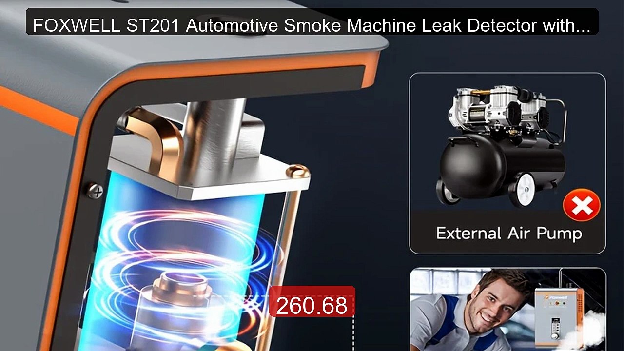 FOXWELL ST201 Automotive Smoke Machine Leak Detector with Bui... -- Amazing Value 2026 | Must Have!