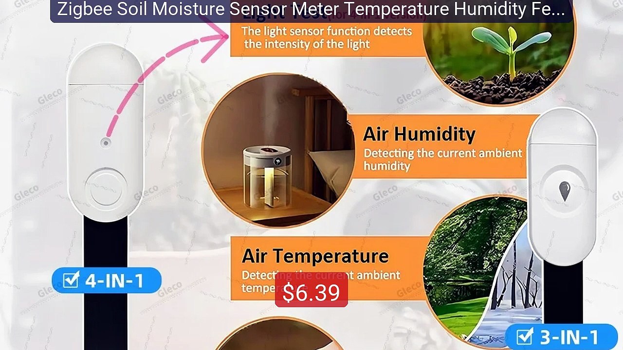 Zigbee Soil Moisture Sensor Meter Temperature Humidity Fertil... -- Amazing Value 2026 | Must Have!