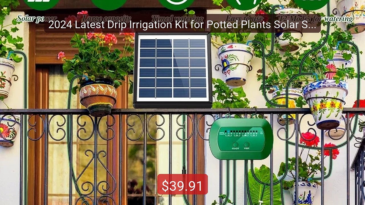 2024 Latest Drip Irrigation Kit for Potted Plants Solar Sys... -- Top Pick 2026 | Unbeatable Price!