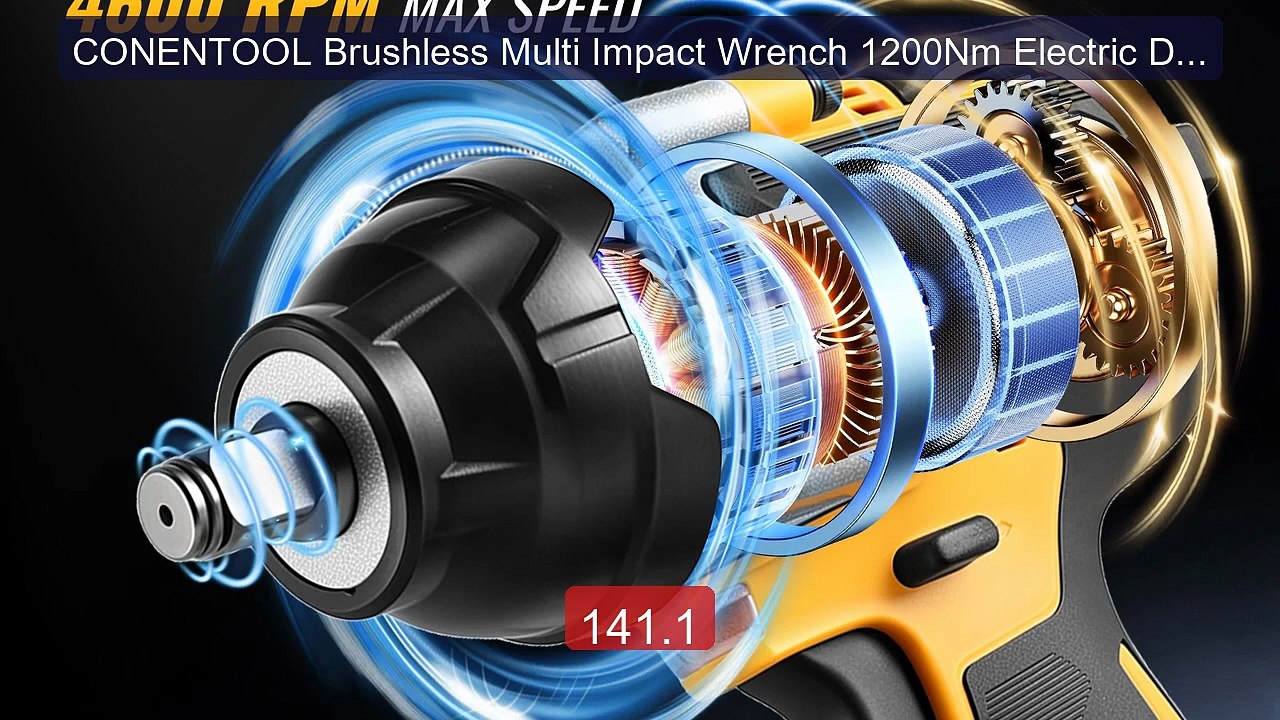 CONENTOOL Brushless Multi Impact Wrench 1200Nm Electric Drill Wren... -- Best Deal 2026 | Shop Now!