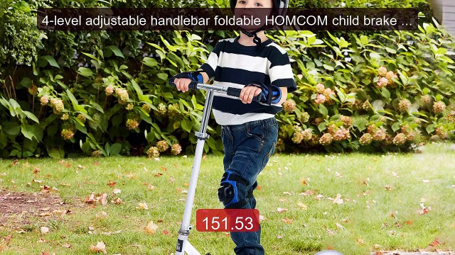 4-level adjustable handlebar foldable HOMCOM child brake sy... Top Pick 2026 | Unbeatable Price!