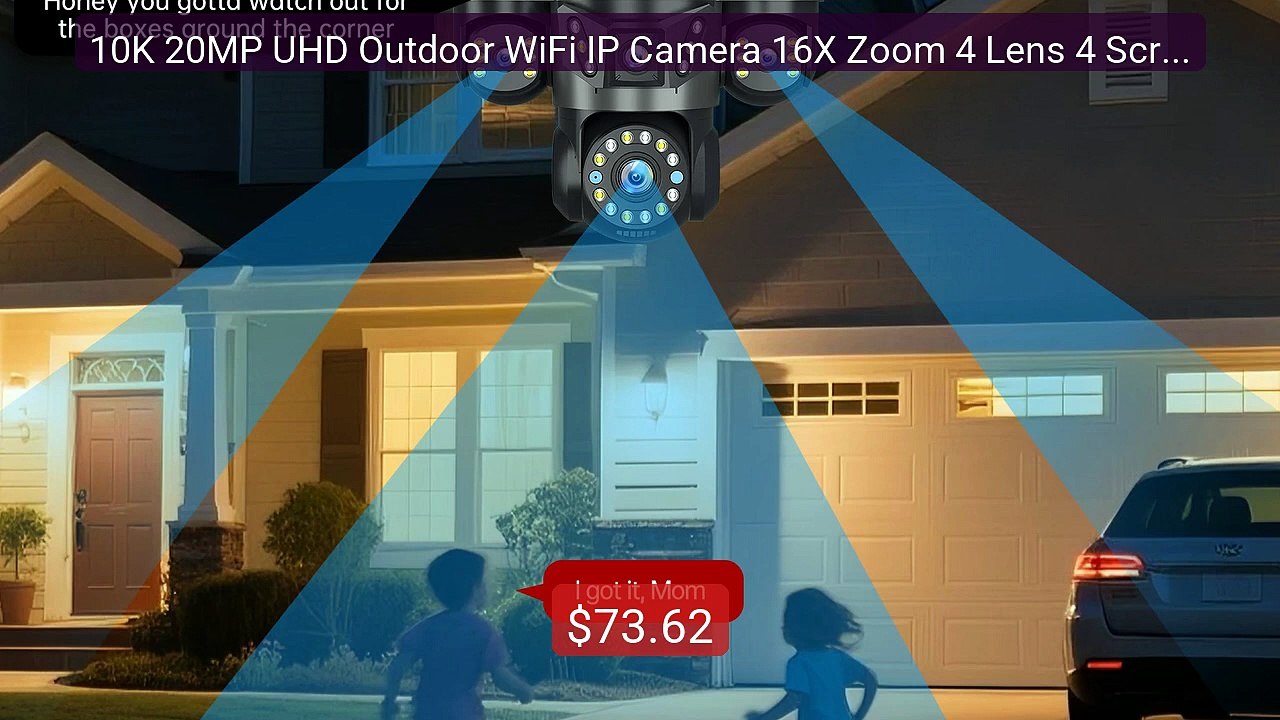 10K 20MP UHD Outdoor WiFi IP Camera 16X Zoom 4 Lens 4 Scree... -- Top Pick 2026 | Unbeatable Price!