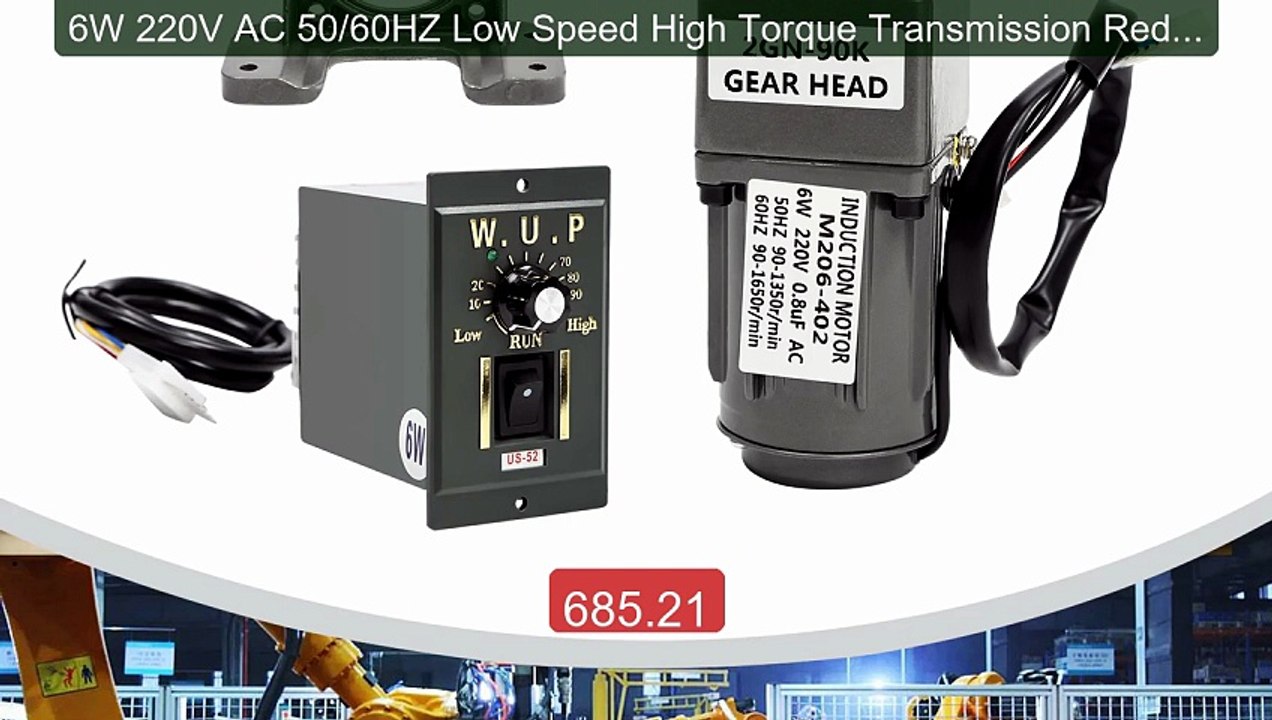 6W 220V AC 50/60HZ Low Speed High Torque Transmission Reducin... -- Amazing Value 2026 | Must Have!