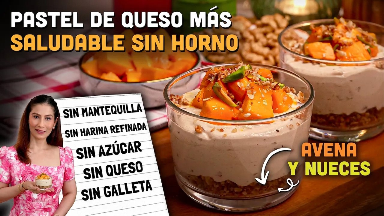 La receta de cheesecake más saludable: sin azúcar, sin mantequilla, sin galletas y sin queso