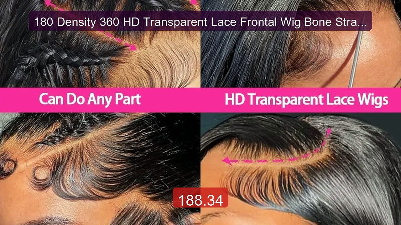 180 Density 360 HD Transparent Lace Frontal Wig Bone Straight ... -- Hot Deal 2026 | Limited Offer!