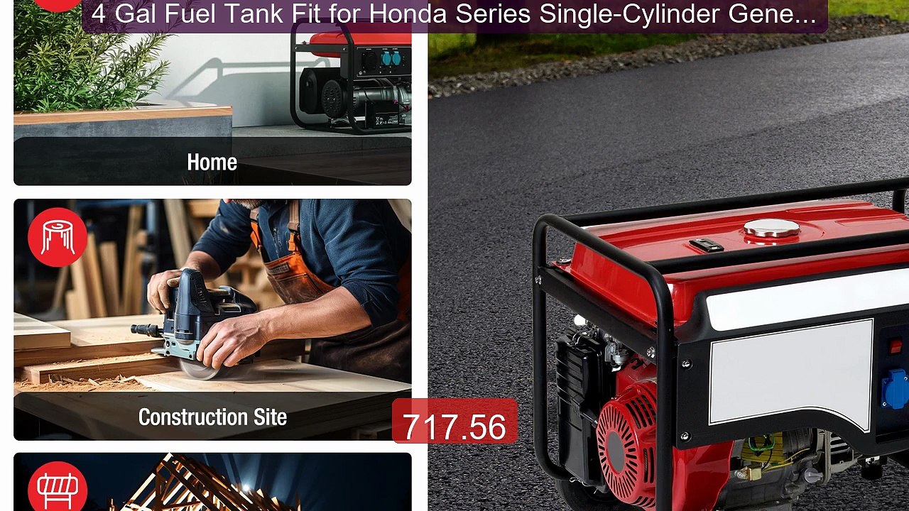 4 Gal Fuel Tank Fit for Honda Series Single-Cylinder Generator... -- Best Buy 2026 | Great Quality!
