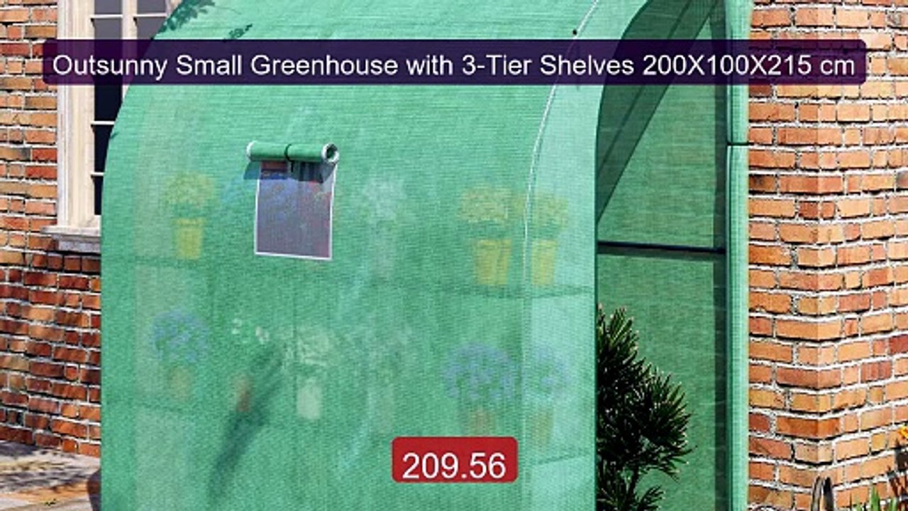 Outsunny Small Greenhouse with 3-Tier Shelves 200X100X215 cm -- Top Rated 2026 | Buy Now!