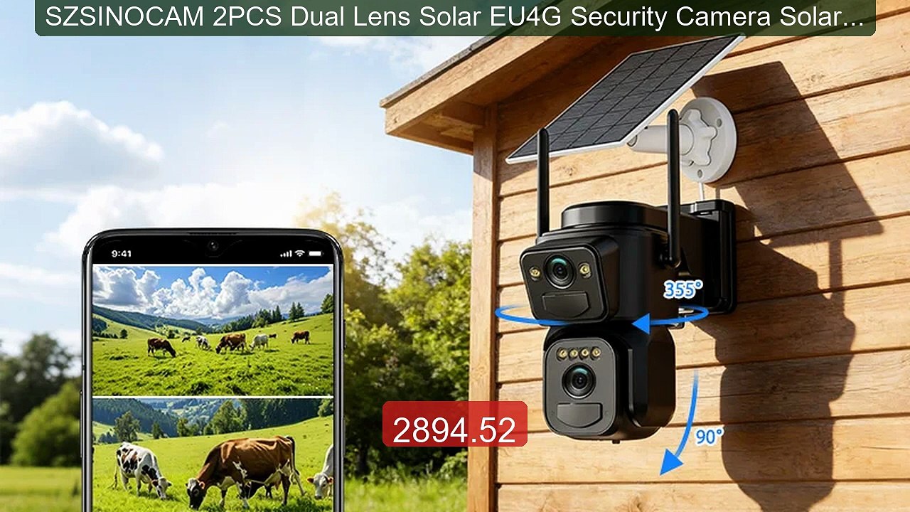 SZSINOCAM 2PCS Dual Lens Solar EU4G Security Camera Solar Pan... -- Amazing Value 2026 | Must Have!