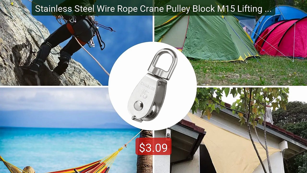 Stainless Steel Wire Rope Crane Pulley Block M15 Lifting Crane... -- Best Buy 2026 | Great Quality!