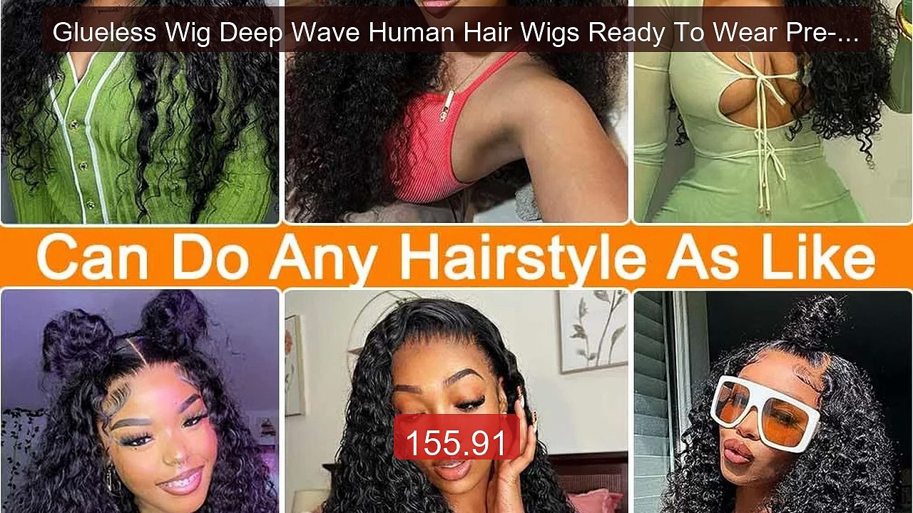 Glueless Wig Deep Wave Human Hair Wigs Ready To Wear Pre-Cut Lace W... -- Top Rated 2026 | Buy Now!