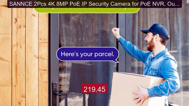 SANNCE 2Pcs 4K 8MP PoE IP Security Camera for PoE NVR, Outdoor... Best Buy 2026 | Great Quality!
