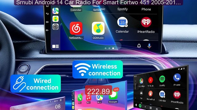 Srnubi Android 14 Car Radio For Smart Fortwo 451 2005-2010 Wir... Hot Deal 2026 | Limited Offer!