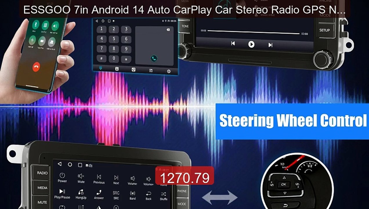 ESSGOO 7in Android 14 Auto CarPlay Car Stereo Radio GPS Navi WIFI R... -- Top Rated 2026 | Buy Now!