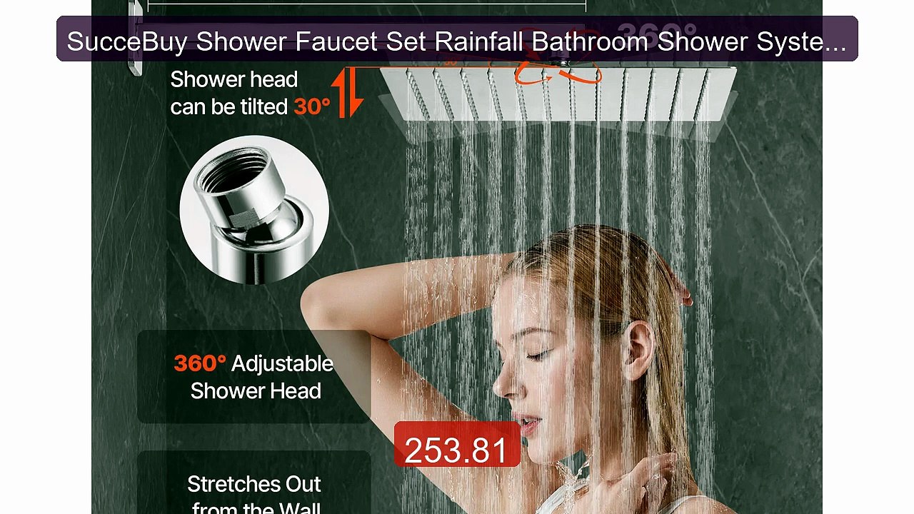 SucceBuy Shower Faucet Set Rainfall Bathroom Shower System Rai... -- Best Buy 2026 | Great Quality!