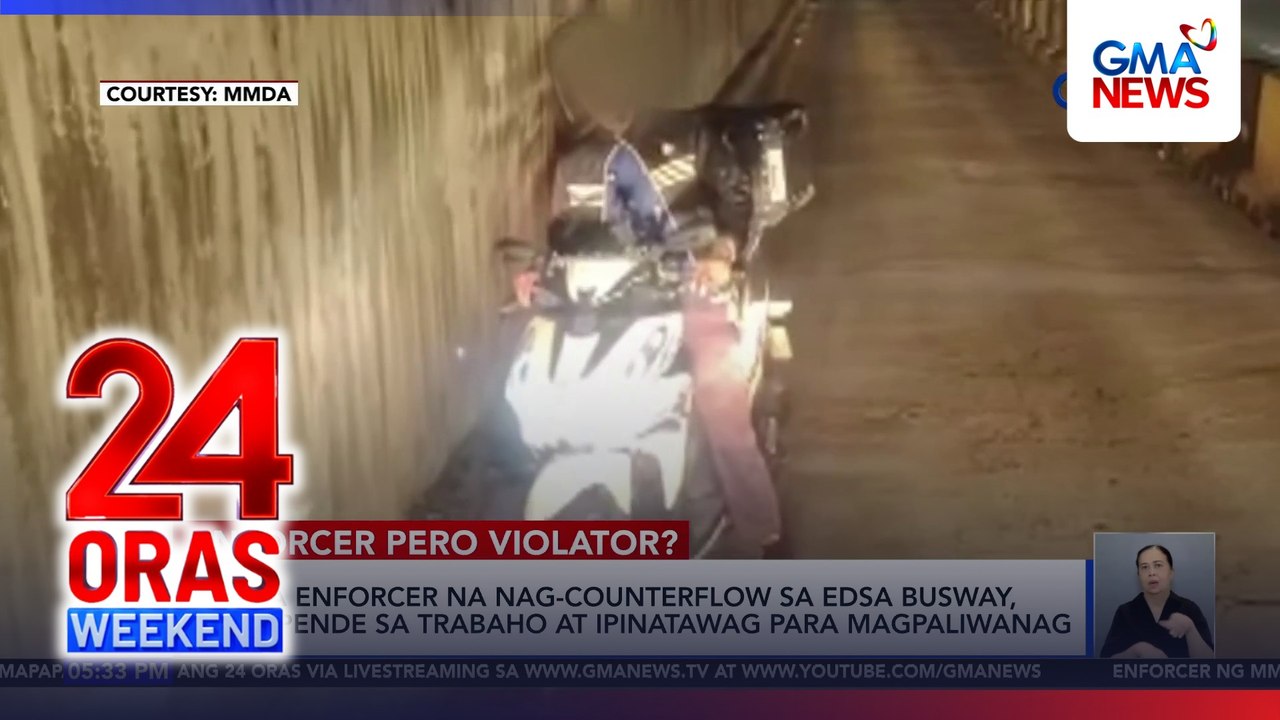 MMDA enforcer na nag-counterflow sa EDSA busway, suspendido | 24 Oras Weekend