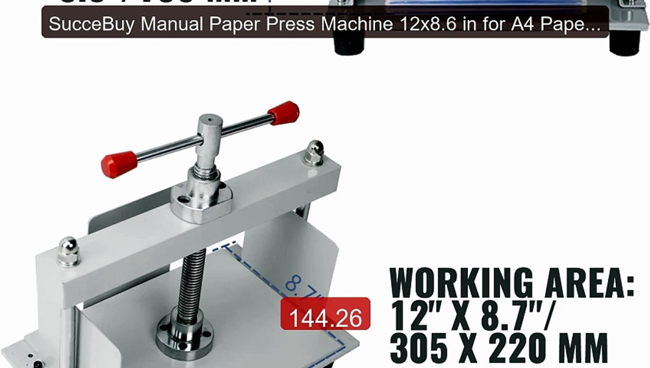 SucceBuy Manual Paper Press Machine 12x8.6 in for A4 Paper 10... -- Amazing Value 2026 | Must Have!