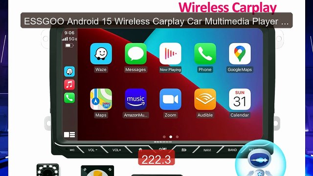 ESSGOO Android 15 Wireless Carplay Car Multimedia Player Car R... Hot Deal 2026 | Limited Offer!
