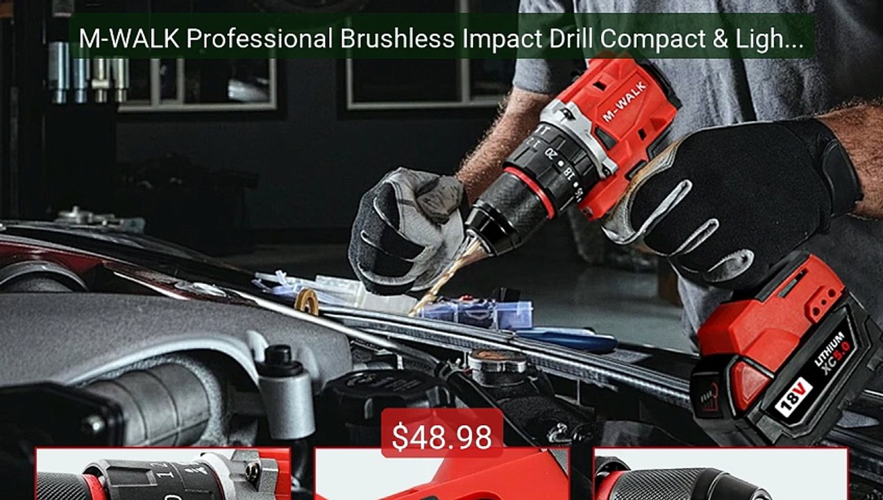 M-WALK Professional Brushless Impact Drill Compact & Lightweig... -- Hot Deal 2026 | Limited Offer!