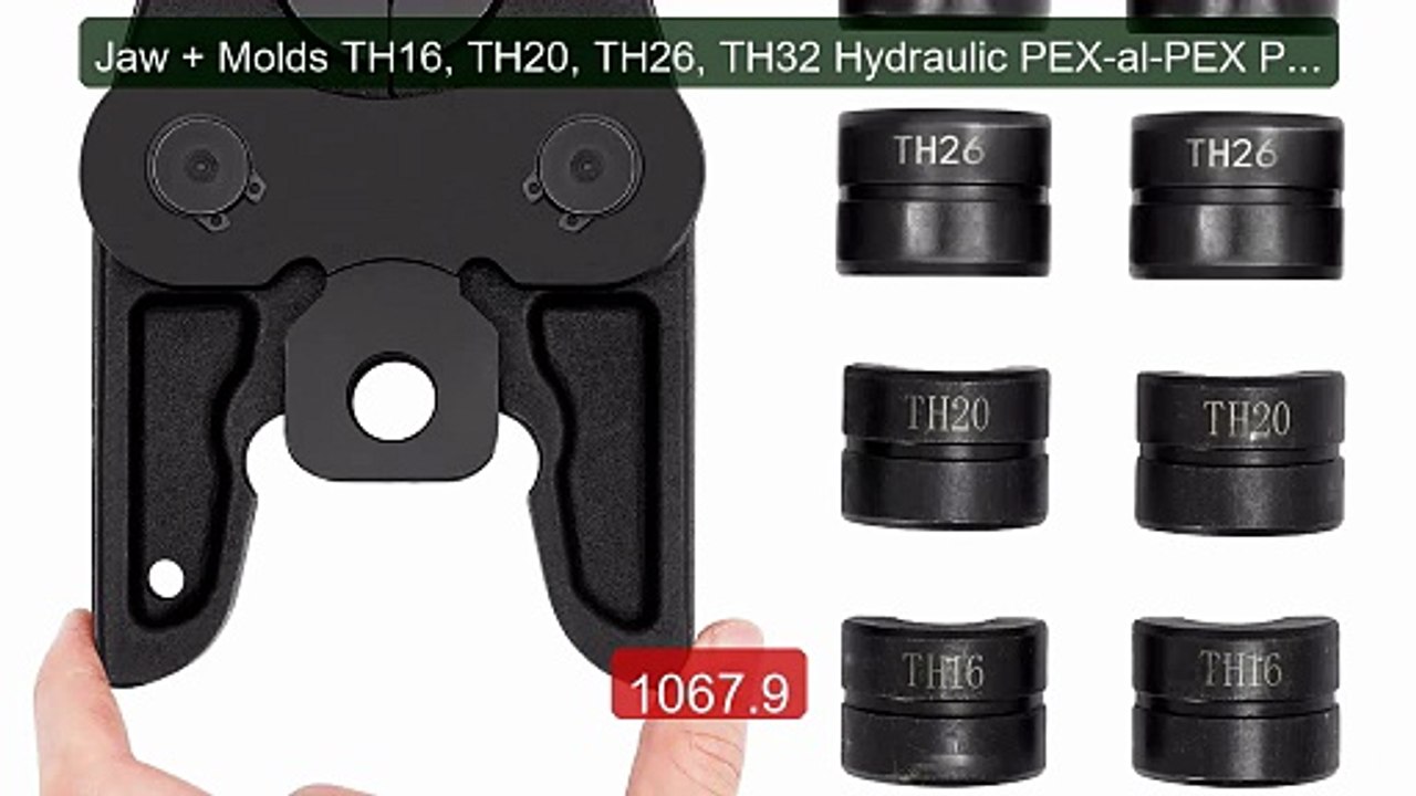 Jaw + Molds TH16, TH20, TH26, TH32 Hydraulic PEX-al-PEX Pipe Crimpi... -- Top Rated 2026 | Buy Now!
