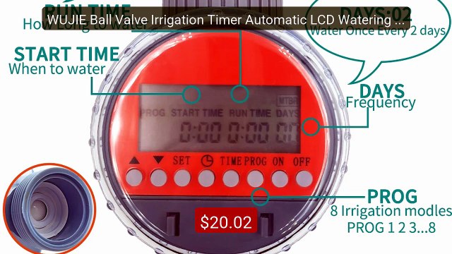 WUJIE Ball Valve Irrigation Timer Automatic LCD Watering Elect... Hot Deal 2026 | Limited Offer!