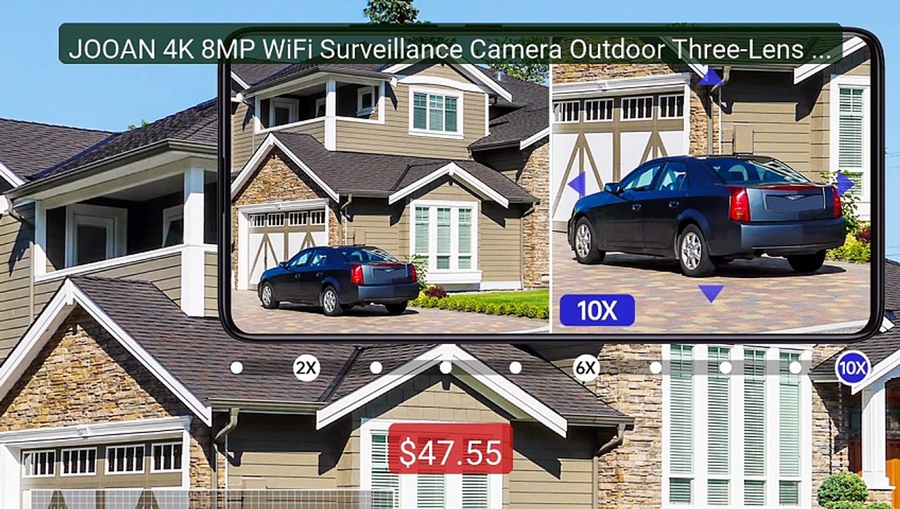 JOOAN 4K 8MP WiFi Surveillance Camera Outdoor Three-Lens Du... -- Top Pick 2026 | Unbeatable Price!