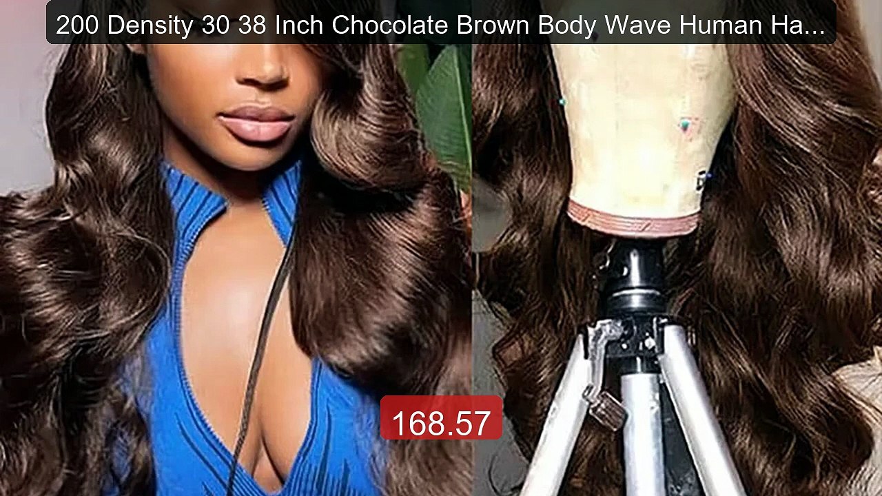 200 Density 30 38 Inch Chocolate Brown Body Wave Human Hair Wi... -- Best Buy 2026 | Great Quality!