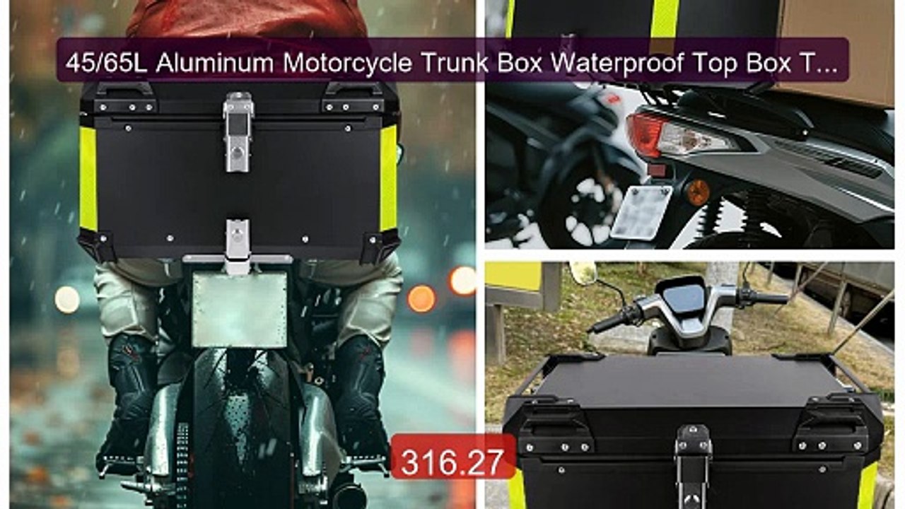 45/65L Aluminum Motorcycle Trunk Box Waterproof Top Box Tail Box Tr... -- Top Rated 2026 | Buy Now!