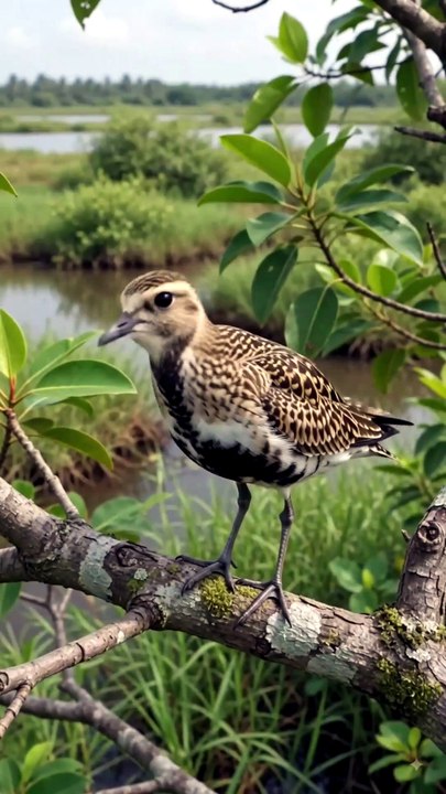 Pacific golden plover of India real documentry video