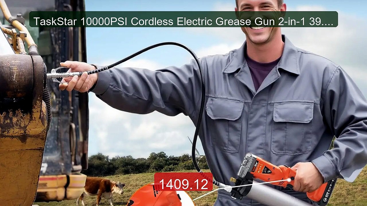 TaskStar 10000PSI Cordless Electric Grease Gun 2-in-1 39.4"... -- Top Pick 2026 | Unbeatable Price!