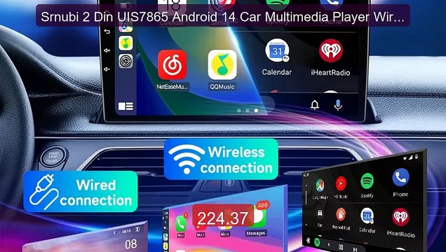 Srnubi 2 Din UIS7865 Android 14 Car Multimedia Player Wirel... Top Pick 2026 | Unbeatable Price!