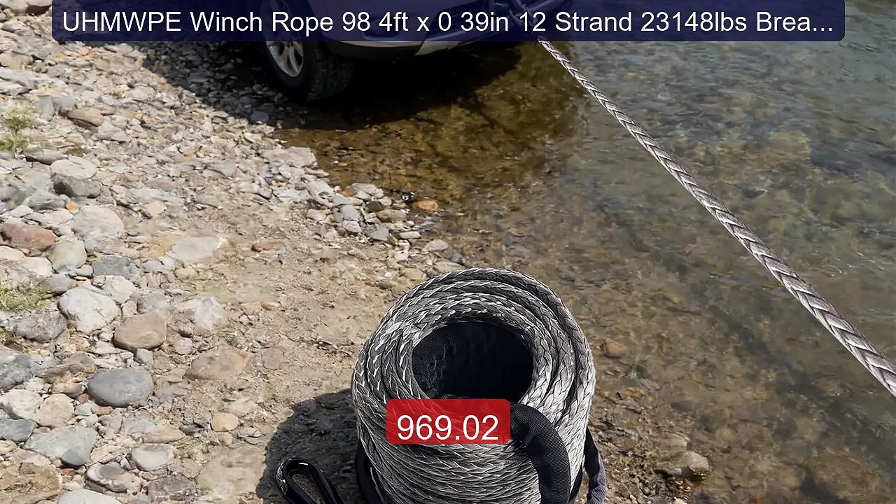 UHMWPE Winch Rope 98 4ft x 0 39in 12 Strand 23148lbs Breaking Stre... -- Best Deal 2026 | Shop Now!