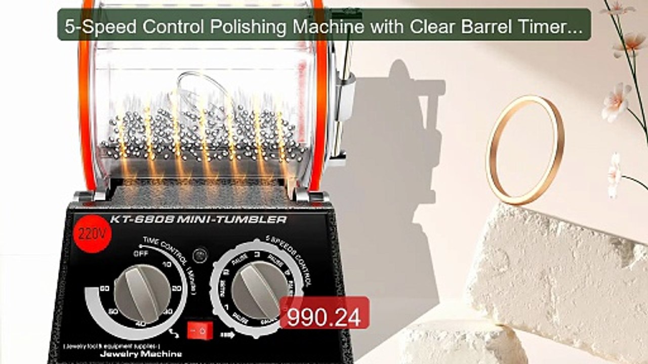 5-Speed Control Polishing Machine with Clear Barrel Timer Kno... -- Amazing Value 2026 | Must Have!