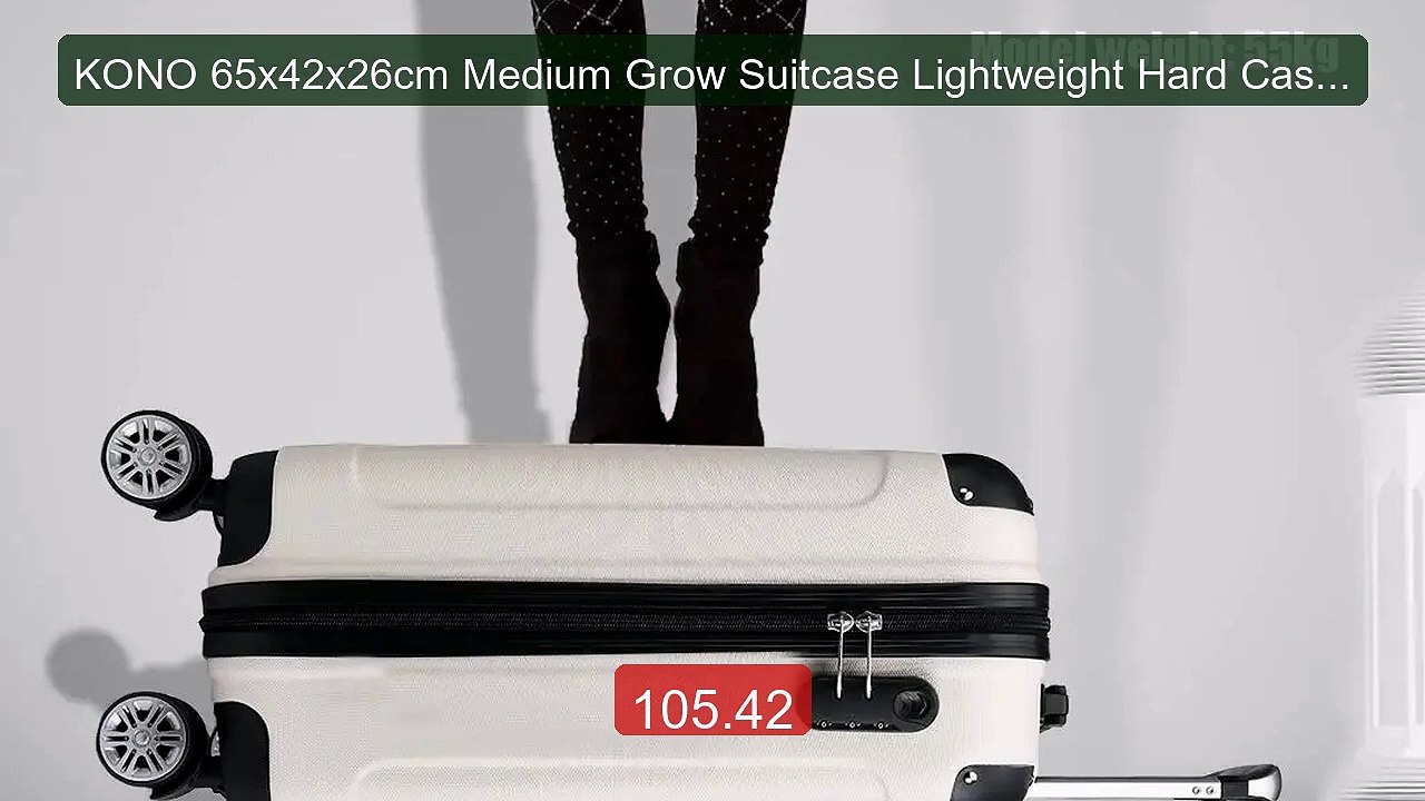 KONO 65x42x26cm Medium Grow Suitcase Lightweight Hard Case 65L... -- Hot Deal 2026 | Limited Offer!