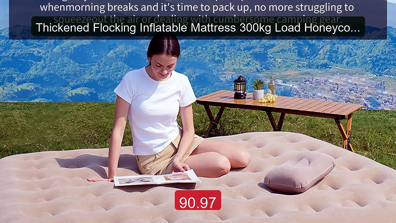 Thickened Flocking Inflatable Mattress 300kg Load Honeycomb St... -- Hot Deal 2026 | Limited Offer!