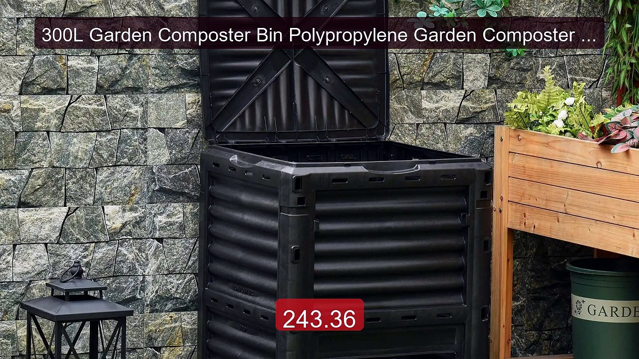 300L Garden Composter Bin Polypropylene Garden...