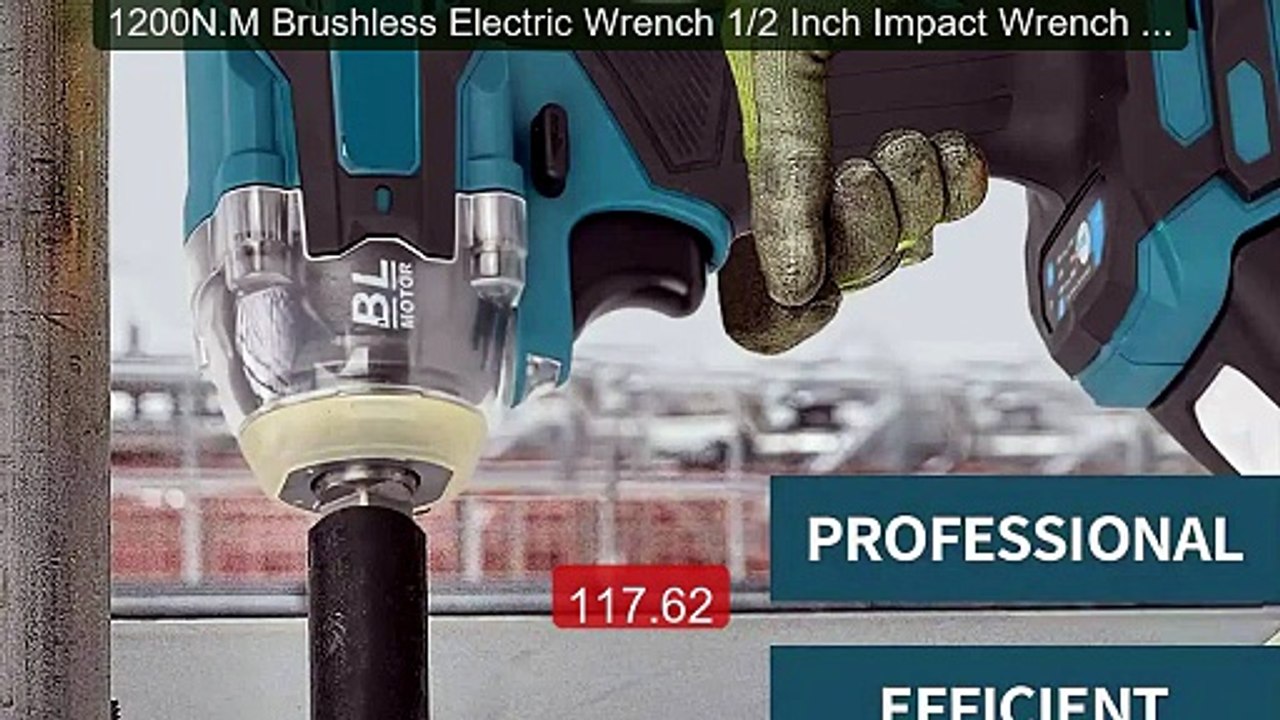 1200N.M Brushless Electric Wrench 1/2 Inch Impact Wrench Elect... -- Best Buy 2026 | Great Quality!