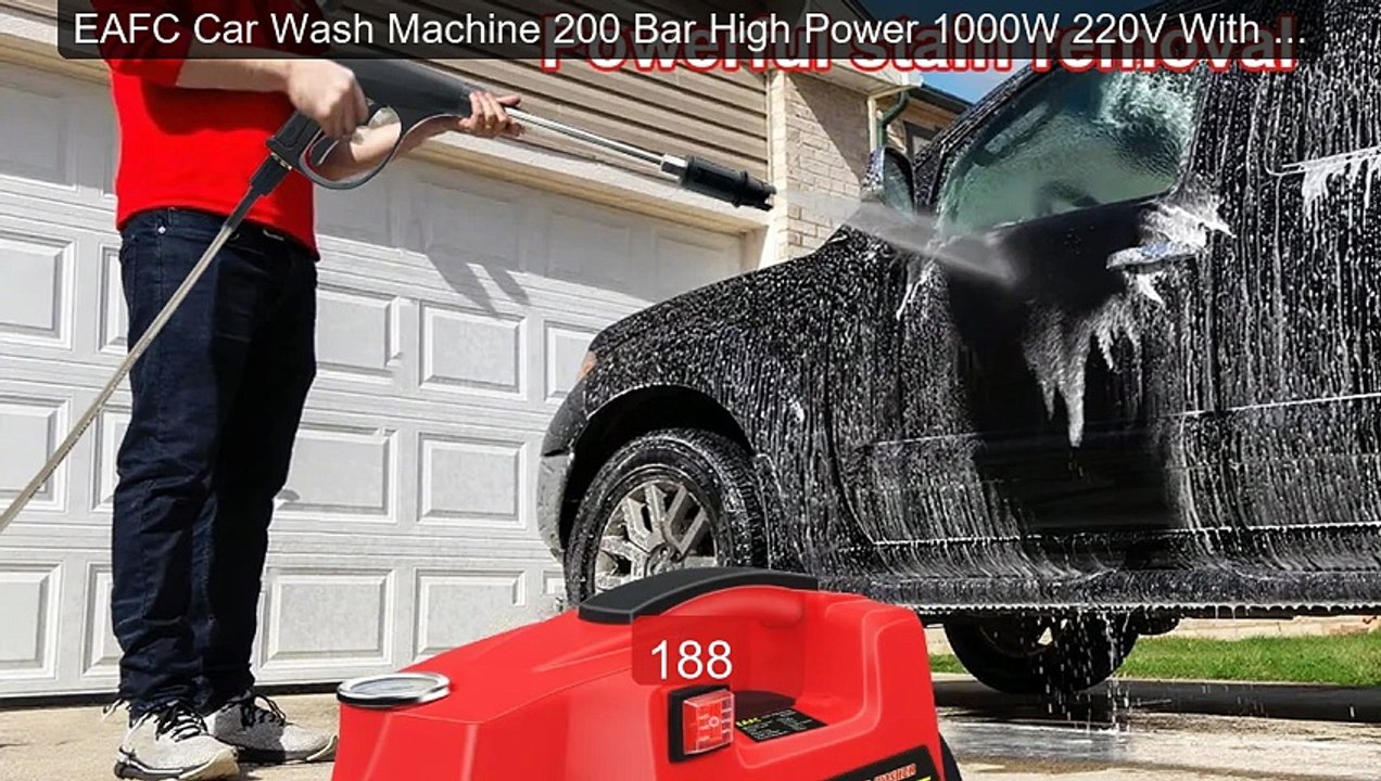 EAFC Car Wash Machine 200 Bar High Power 1000W 220V With Long Gun M... -- Top Rated 2026 | Buy Now!