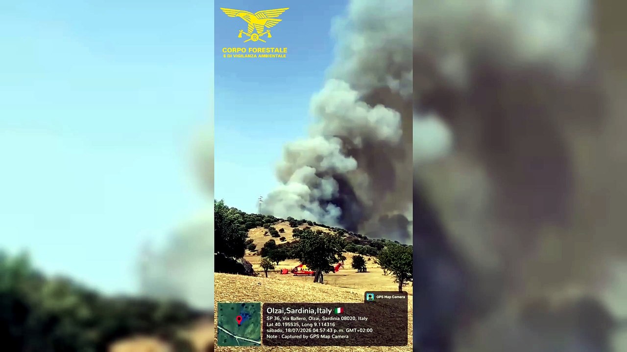 Sardegna, emergenza incendi: un'altra giornata infernale nell'isola - VIDEO